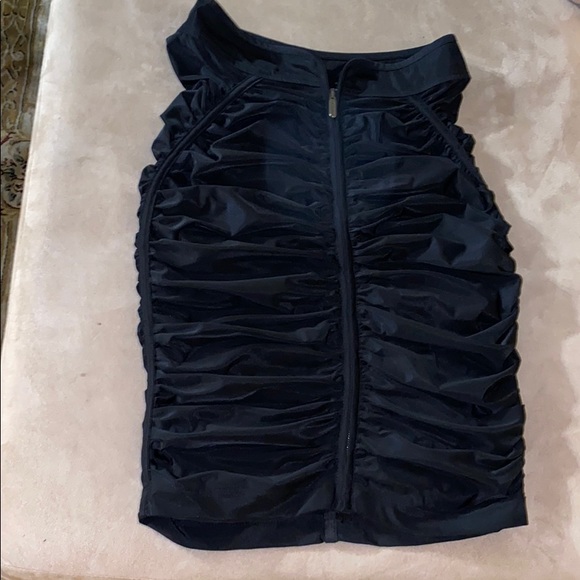 ZAC POSEN Black Ruched Skirt  S - Picture 2 of 6